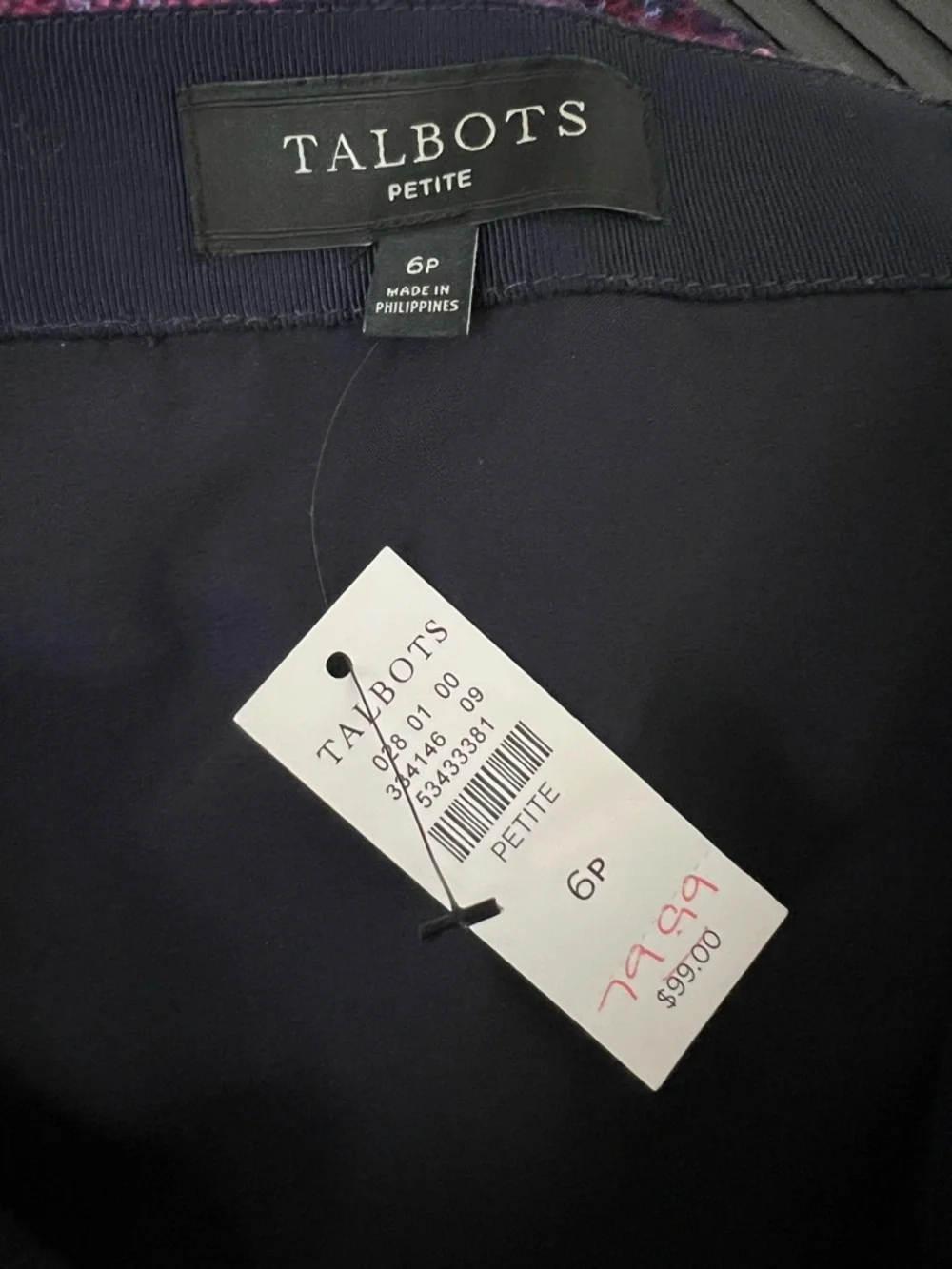 New TALBOTS plaid wool faux wrap Skirt lined Academia preppy Scalloped Old Money - Picture 10 of 14